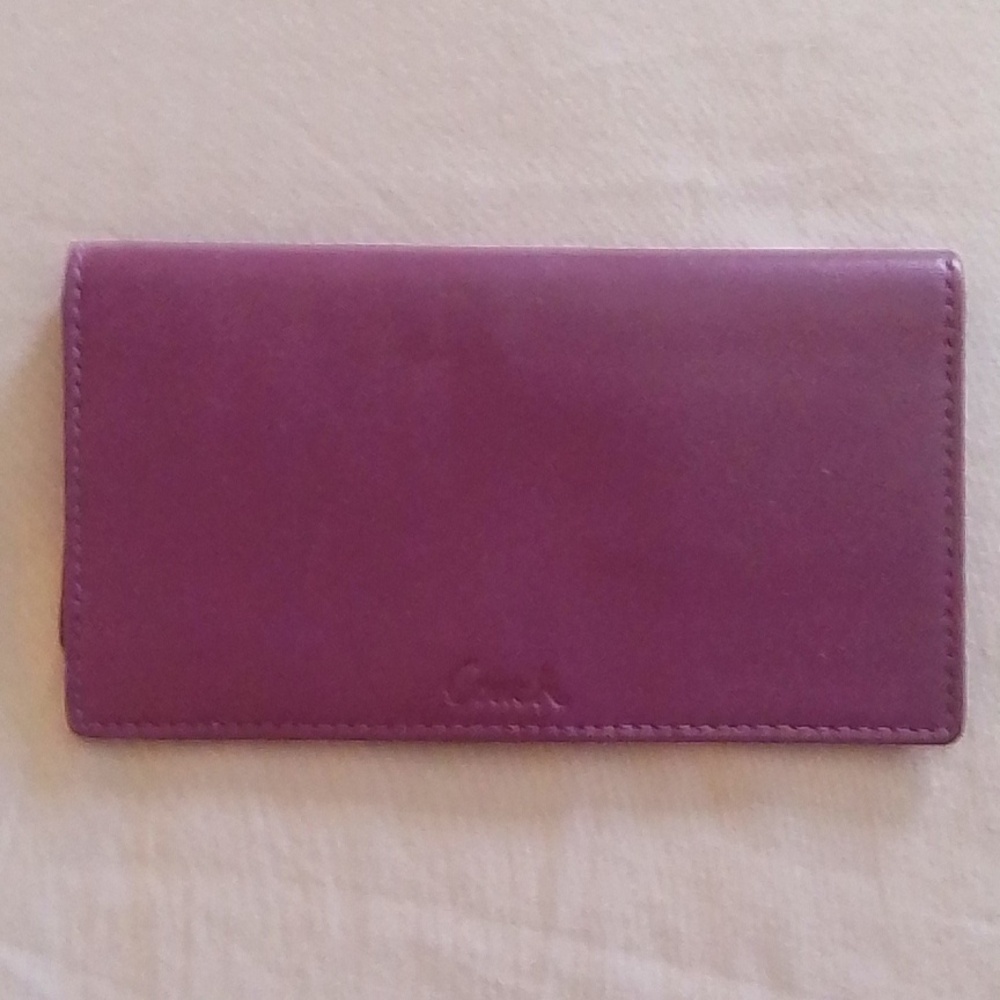 Coach Violet Leather Clutch